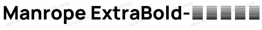 Manrope ExtraBold字体转换